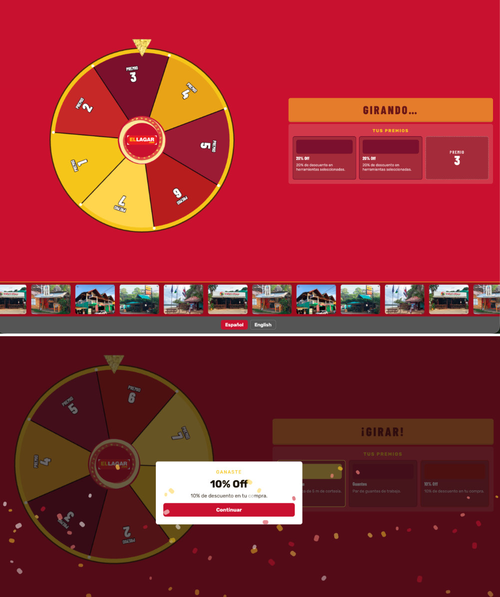 Juego concepto de premios a medida