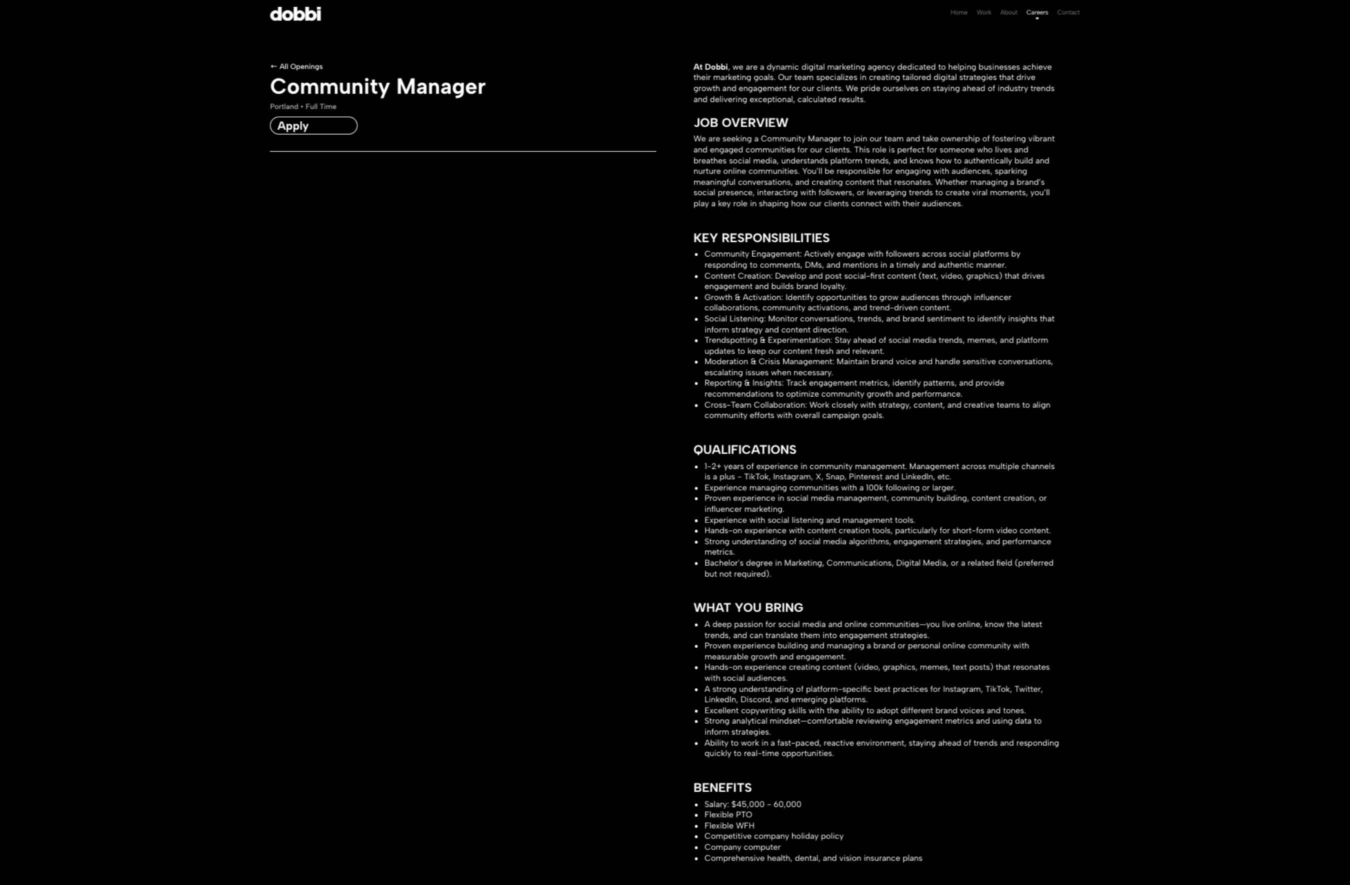 Pagina de oportunidades laborales