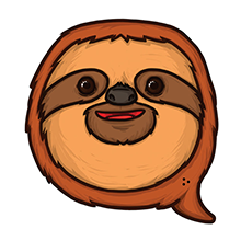 Stickos Sloth Face Sticker